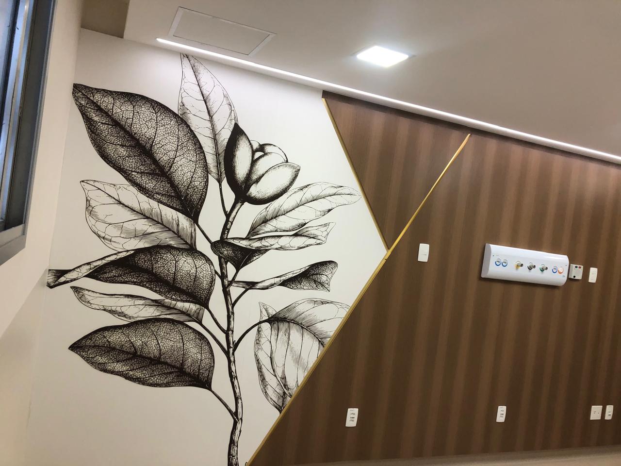 Acabamento interno em ambiente hospitalar